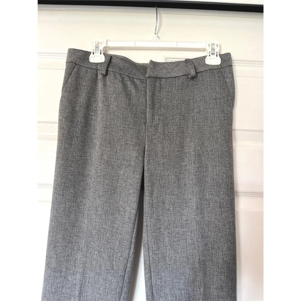 KUT from the Kloth Grey Textured Straight Leg Dress Pants Women's Size 4 EUC